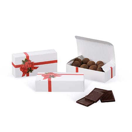 1/4 lb Ribbon & Holly Candy Box