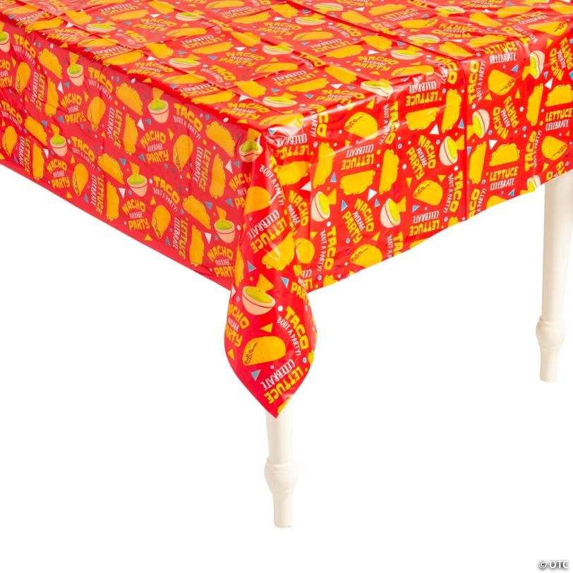 54" x 108" Taco Plastic Tablecloth