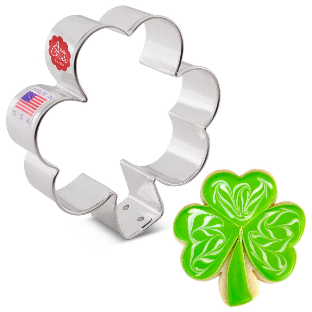 Small Shamrock Cookie Cutter, 3 1/4"