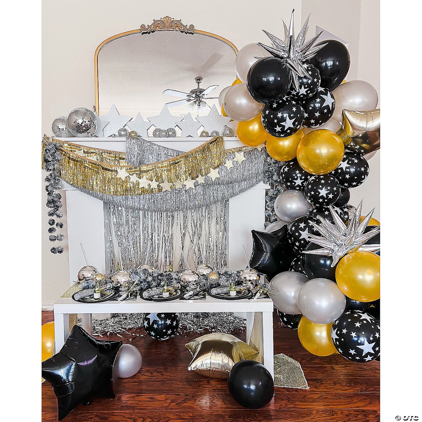 Ready to Hang Metallic Tinsel Fringe Garland 9 Ft.