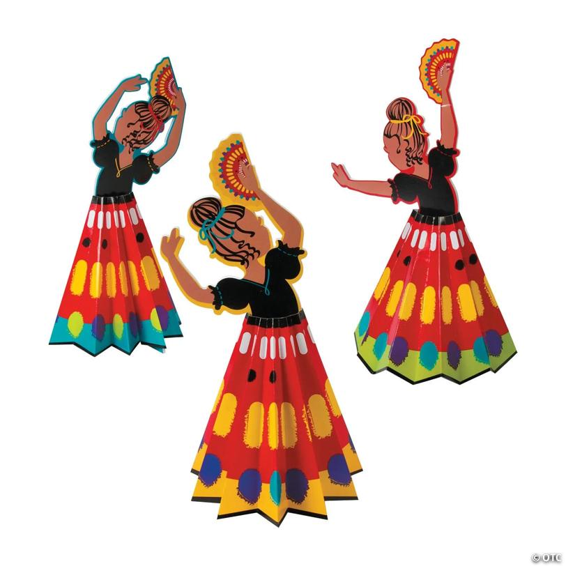 Bright Fiesta Centerpieces - 3 Pc.