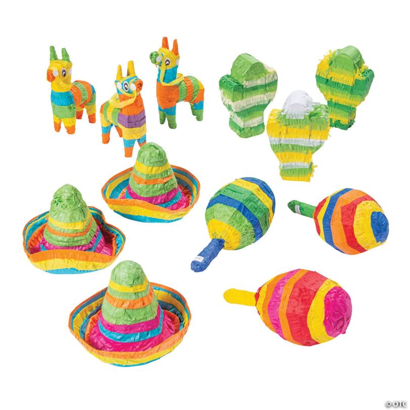 Bulk 12 Pc. Mini Piñata Decoration Assortment