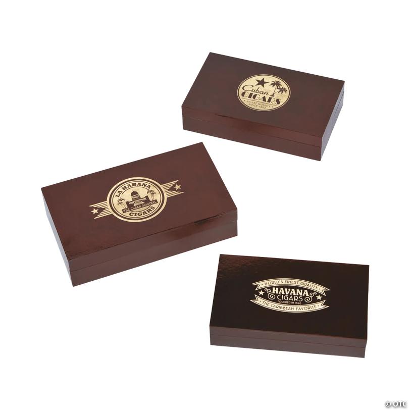 Cuban Party Cigar Box Centerpieces - 3 Pc.