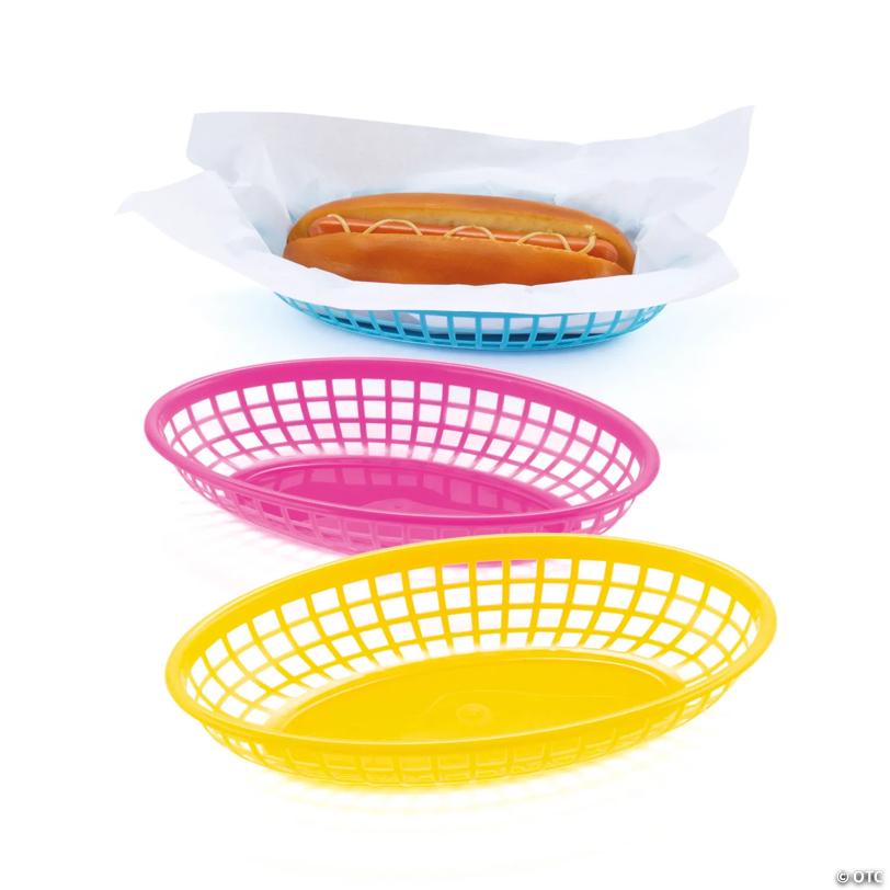 Fiesta Neon Food Baskets - 12 Pc.