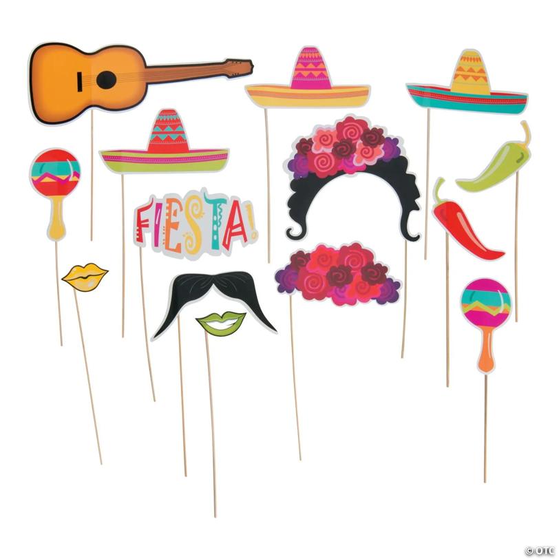 Fiesta Photo Stick Props- 12 Pc.