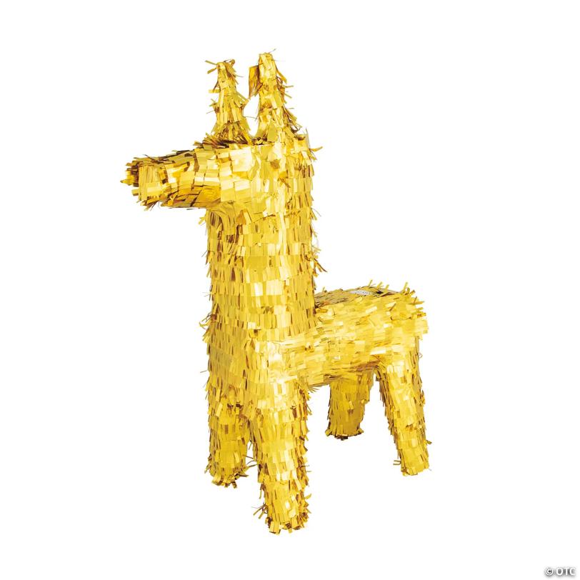 Gold Donkey Piñata