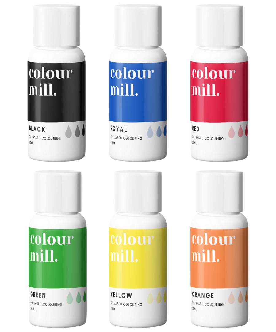 Oil Based Colouring 20ml 6 Pack Primary | Party Decoration®