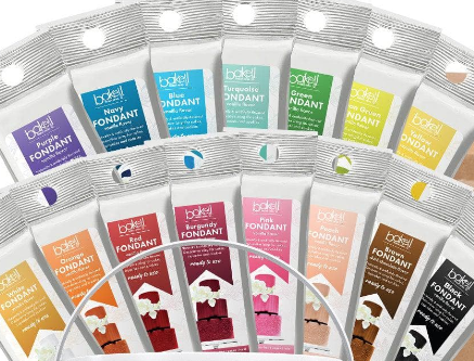 Bakell's Vanilla Fondant 4.4 oz. Foil Package (select your color)