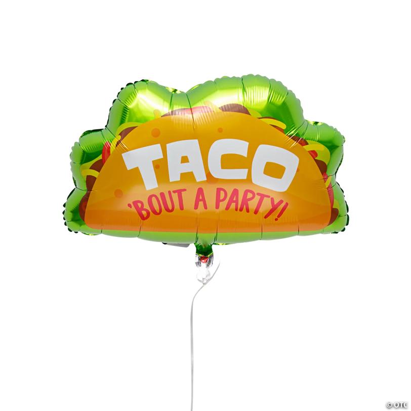 Taco 18" Mylar Balloons - 3 Pc.