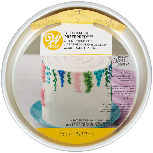 Wilton Decorator Preferred 6 x 3-inch Round Aluminum Cake Pan