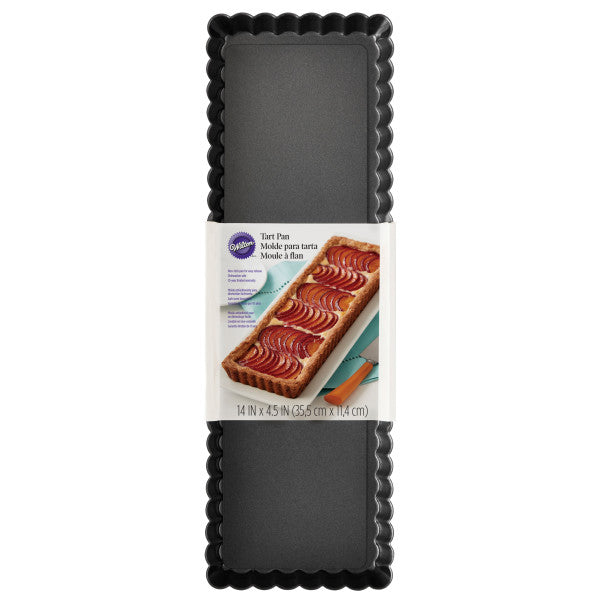 Wilton Extra Long Non-Stick Tart and Quiche Pan, 14 x 4.5-Inch