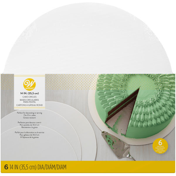 Wilton 14-Inch Round Cake Boards, 6-Piece