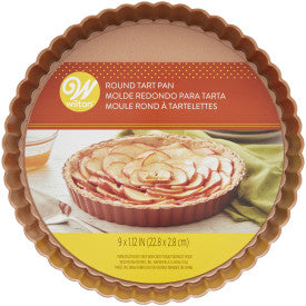 Wilton Copper Fall Non-Stick Tart Pan and Quiche Pan with Removable Bottom, 9 x 1.12 inch