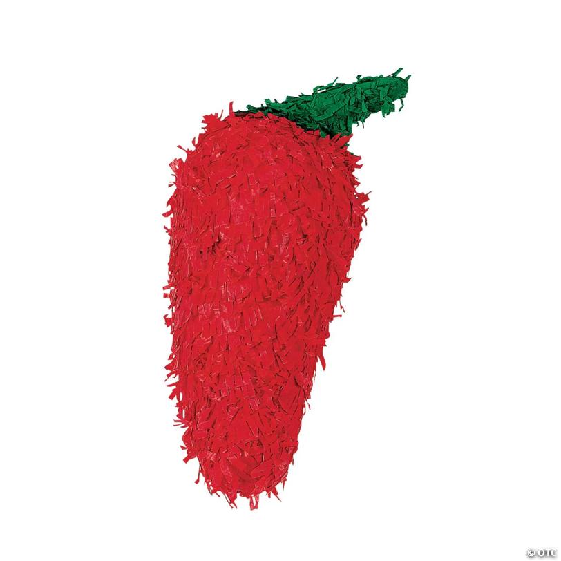 10" x 21" Hollow Papier-Mâché Chili Pepper Piñata