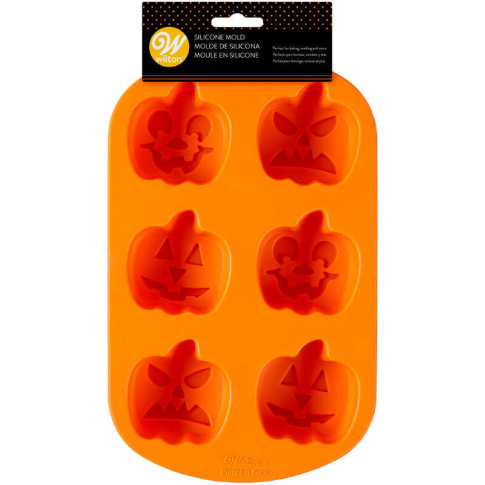 Wilton Jack-O-Lantern Pumpkin Silicone Mold, 6-Cavity Baking Mold