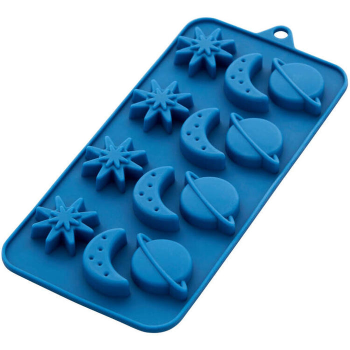 Wilton Planet, Moon and Star Silicone Candy Mold, 12-Cavity