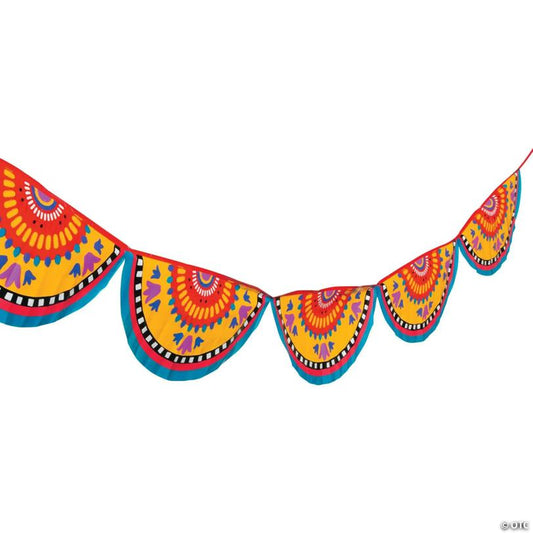 24 ft. x 12" Multicolor Fiesta Party Plastic Bunting