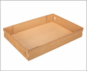 Full Sheet 26" x 18" x 4" Brown Lock & Tab Corrugated Base Only HEAVY DUTY