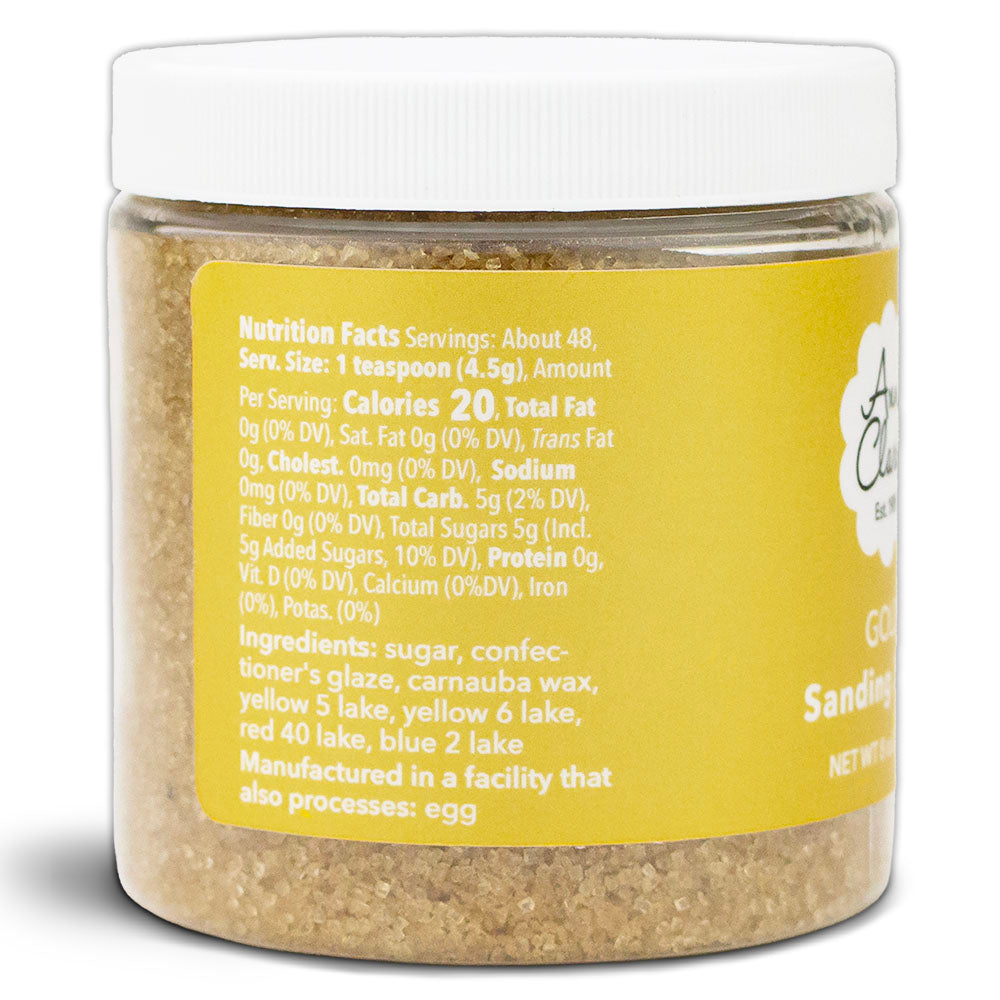 Gold Sanding Sugar, 8 oz