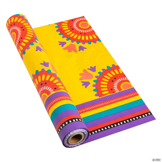 40" x 100 ft. Bright Fiesta Plastic Tablecloth Roll