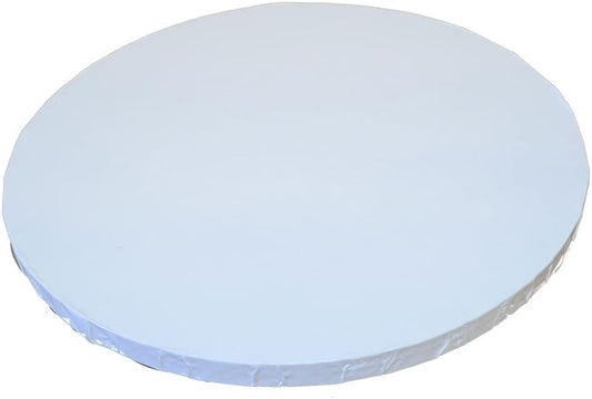 20" Round White Foil Cake Board Drum