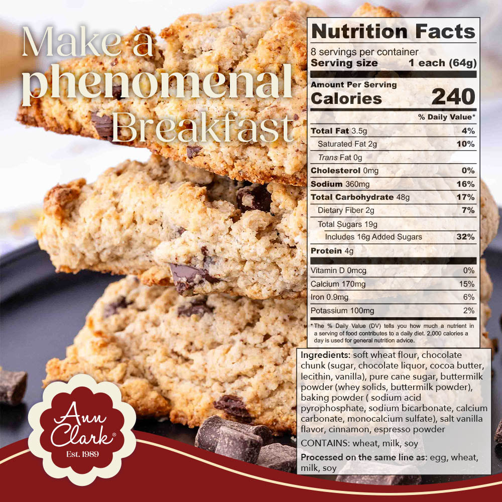 Traditional Chocolate Chunk Scone Mix, 18 oz