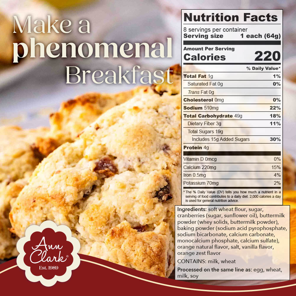 Traditional Orange Cranberry Scone Mix, 18 oz