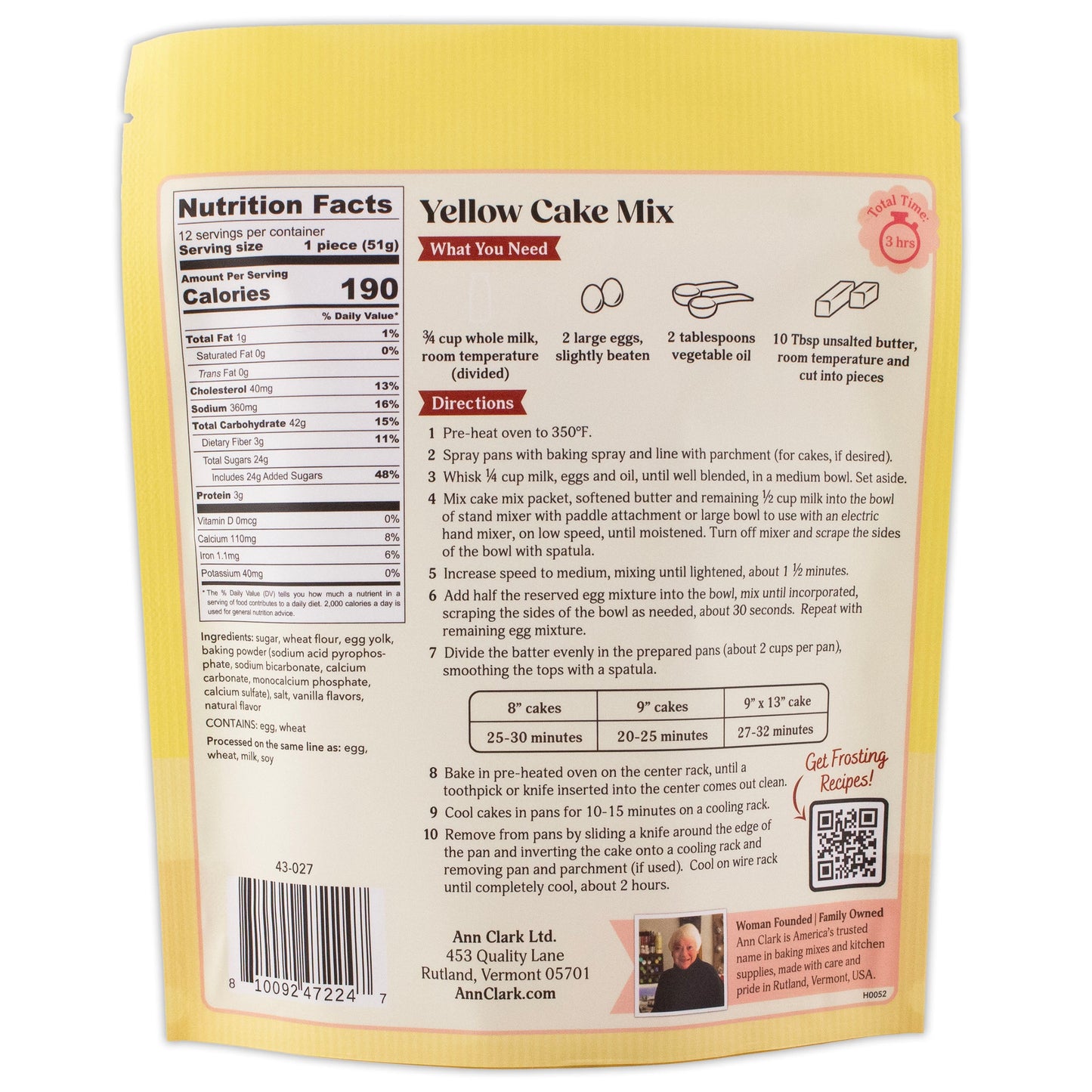 Yellow Cake Mix, 21 oz