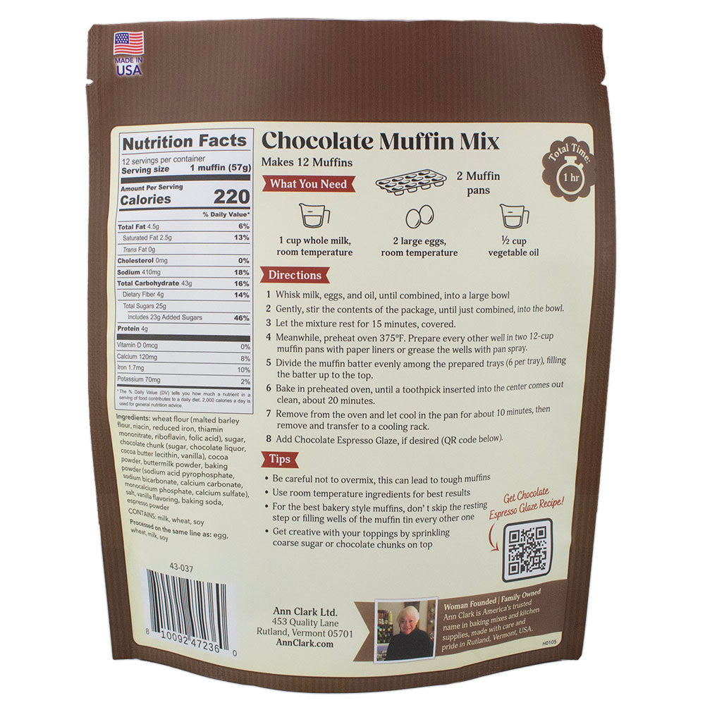 Chocolate Chunk Muffin Mix, 24 oz
