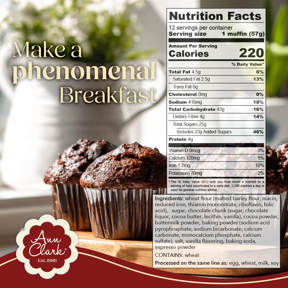 Chocolate Chunk Muffin Mix, 24 oz