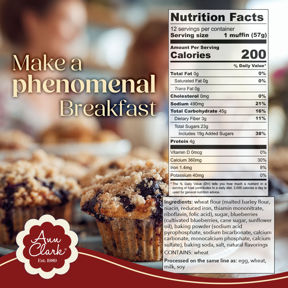 Blueberry Muffin Mix, 24 oz