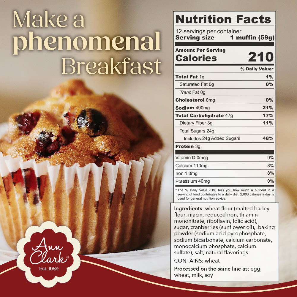 Cranberry Orange Muffin Mix, 25 oz