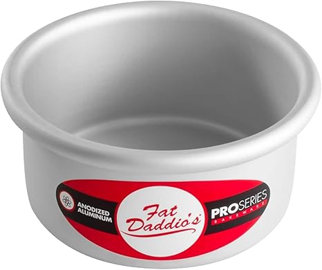 Fat Daddios Pro Series Bakeware Anodized Aluminum Round Cake Pan 4x2