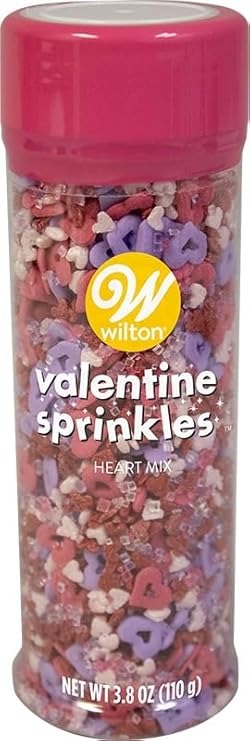 Wilton Tall Bottle Sprinkles Mix 4oz-Open Heart