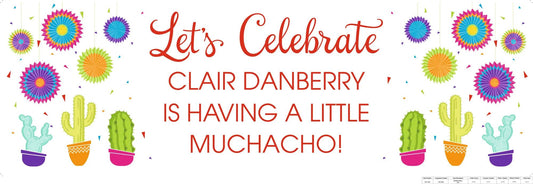 52" x 17" Fiesta Let's Celebrate Custom Banner - Small