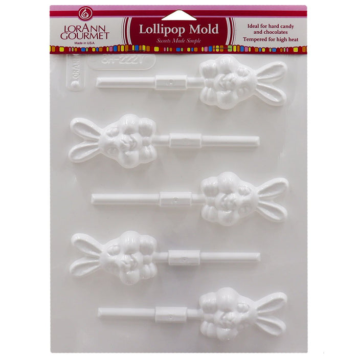 LorAnn Easter Bunny Rabbits Lollipop Sheet Mold