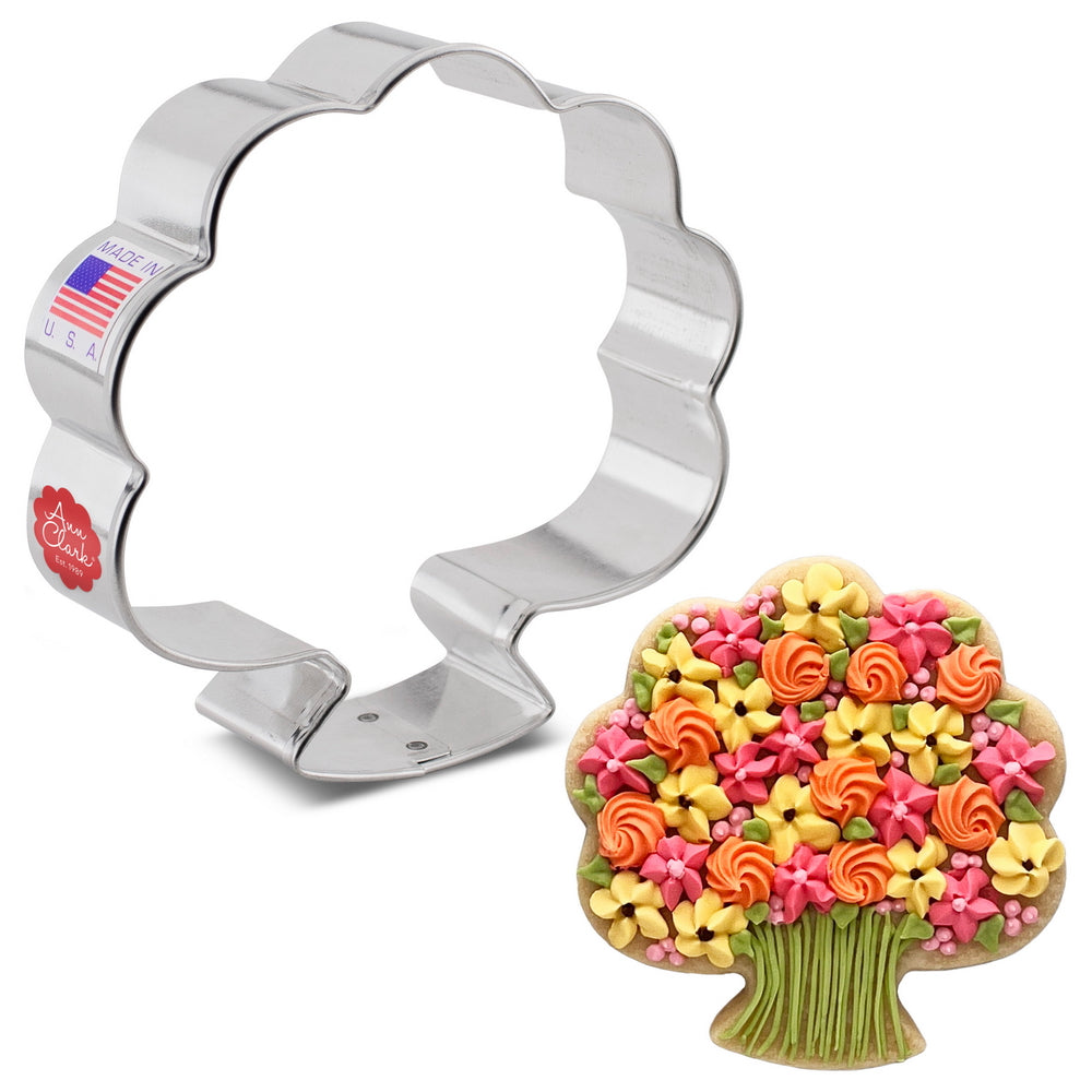 Forward Turkey & Bouquet of Flowers Cookie Cutter