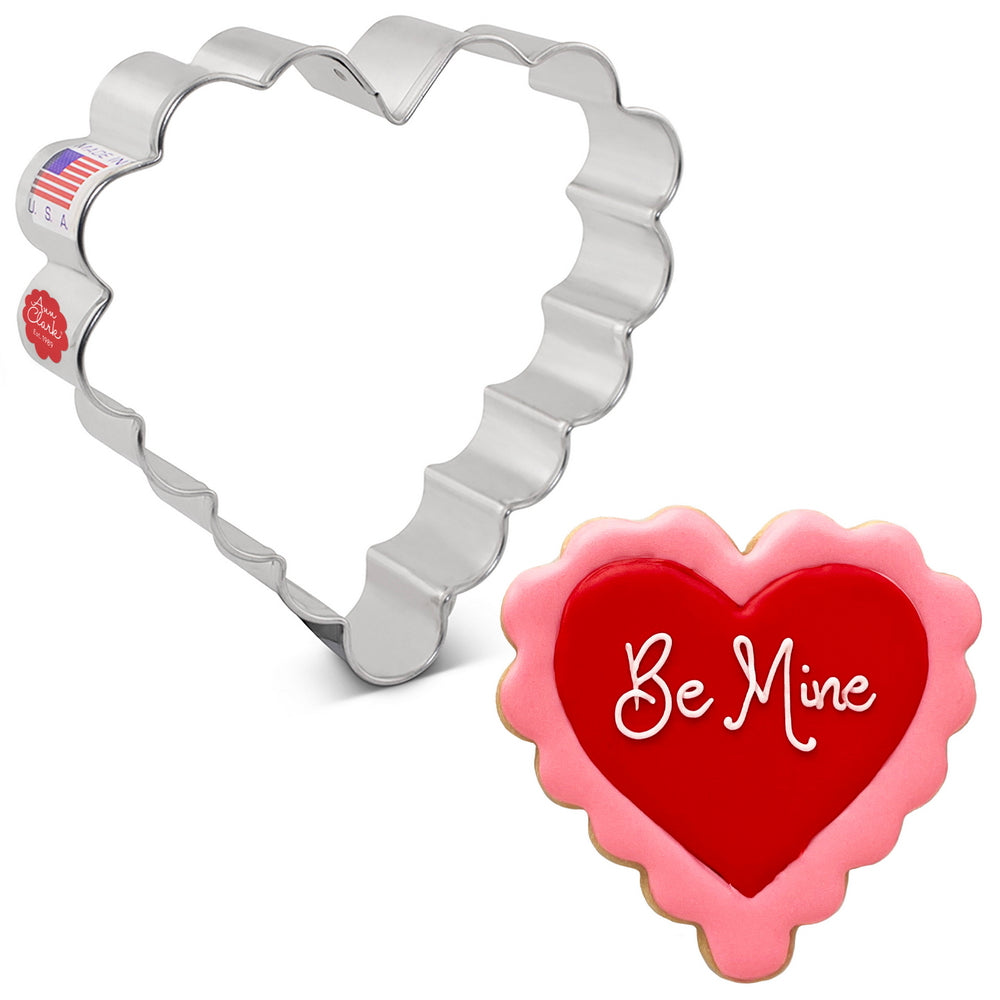 Scalloped Heart Cookie Cutter, 4"