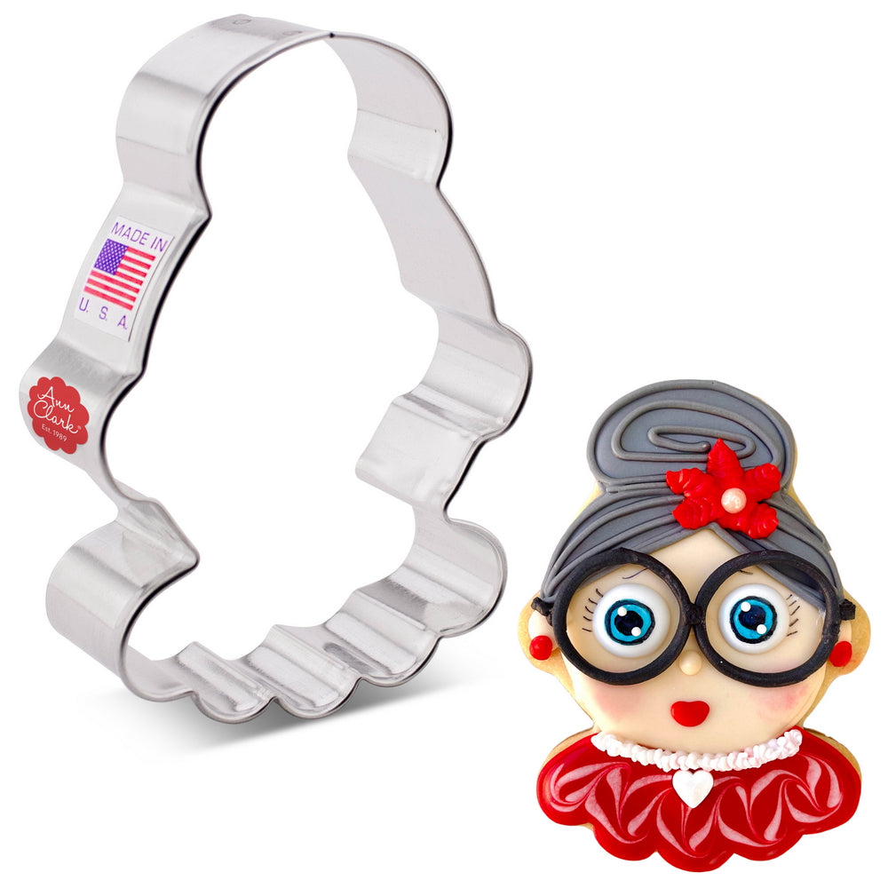 Mrs. Claus Cookie Cutter 4" by Flour Box Bakery