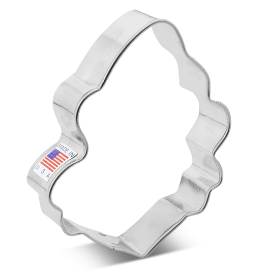 Christmas Grump with Santa Hat Cookie Cutter, 3.5"