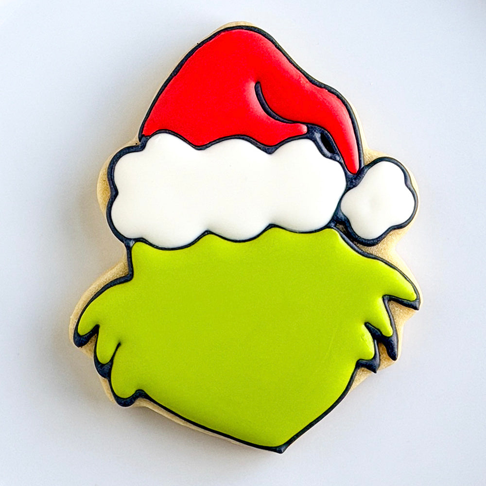 Christmas Grump with Santa Hat Cookie Cutter, 3.5"