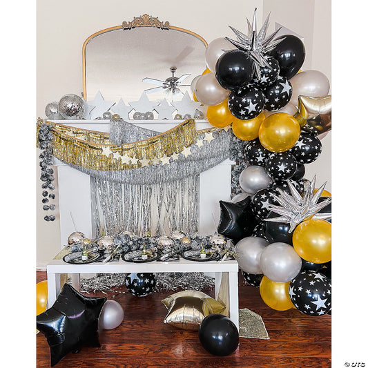 Ready to Hang Metallic Tinsel Fringe Garland 9 Ft.