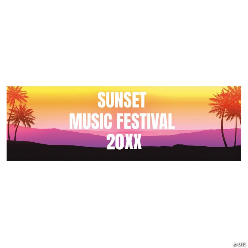 90" x 29" Boho Festival Custom Banner - Large