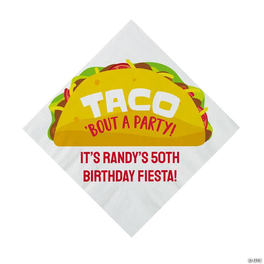 Bulk 50 Ct. Personalized Taco Bout Luncheon Napkins