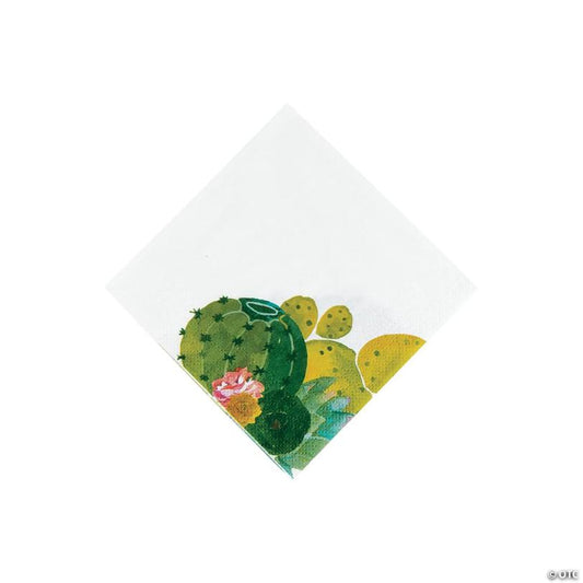 Cactus Party Beverage Napkins - 16 Pc.
