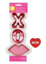 Wilton Cookie Cutter LIPS XO 3PC Set