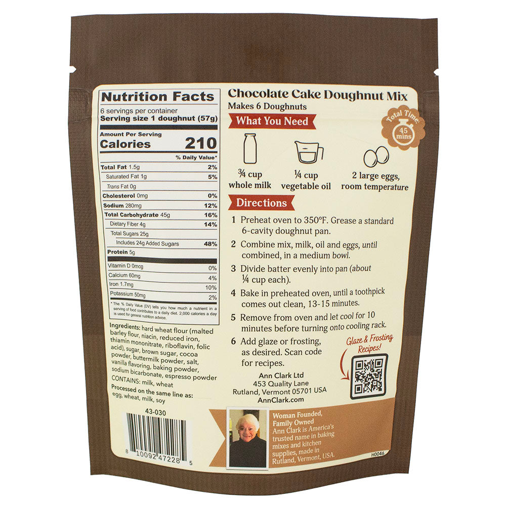 Chocolate Doughnut Mix, 12 oz