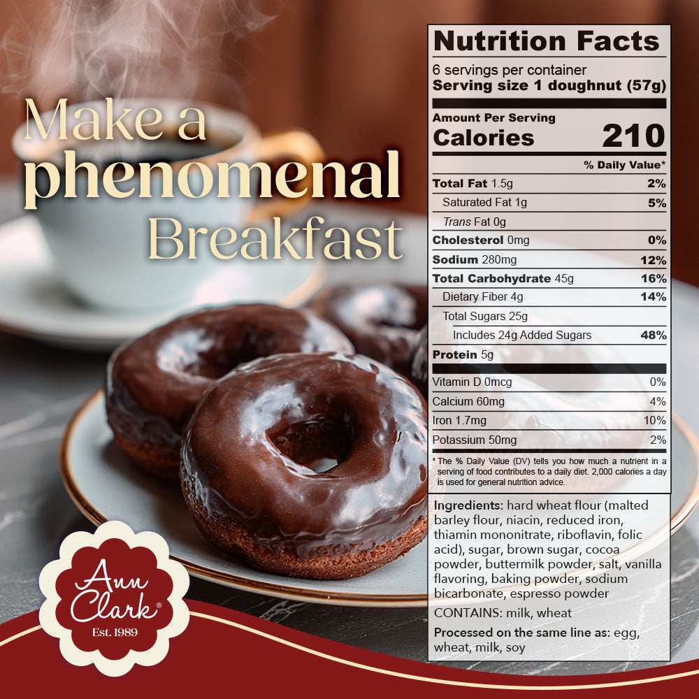 Chocolate Doughnut Mix, 12 oz
