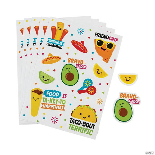 Fiesta Fun Foods Sticker Sheets - 24 Pc.