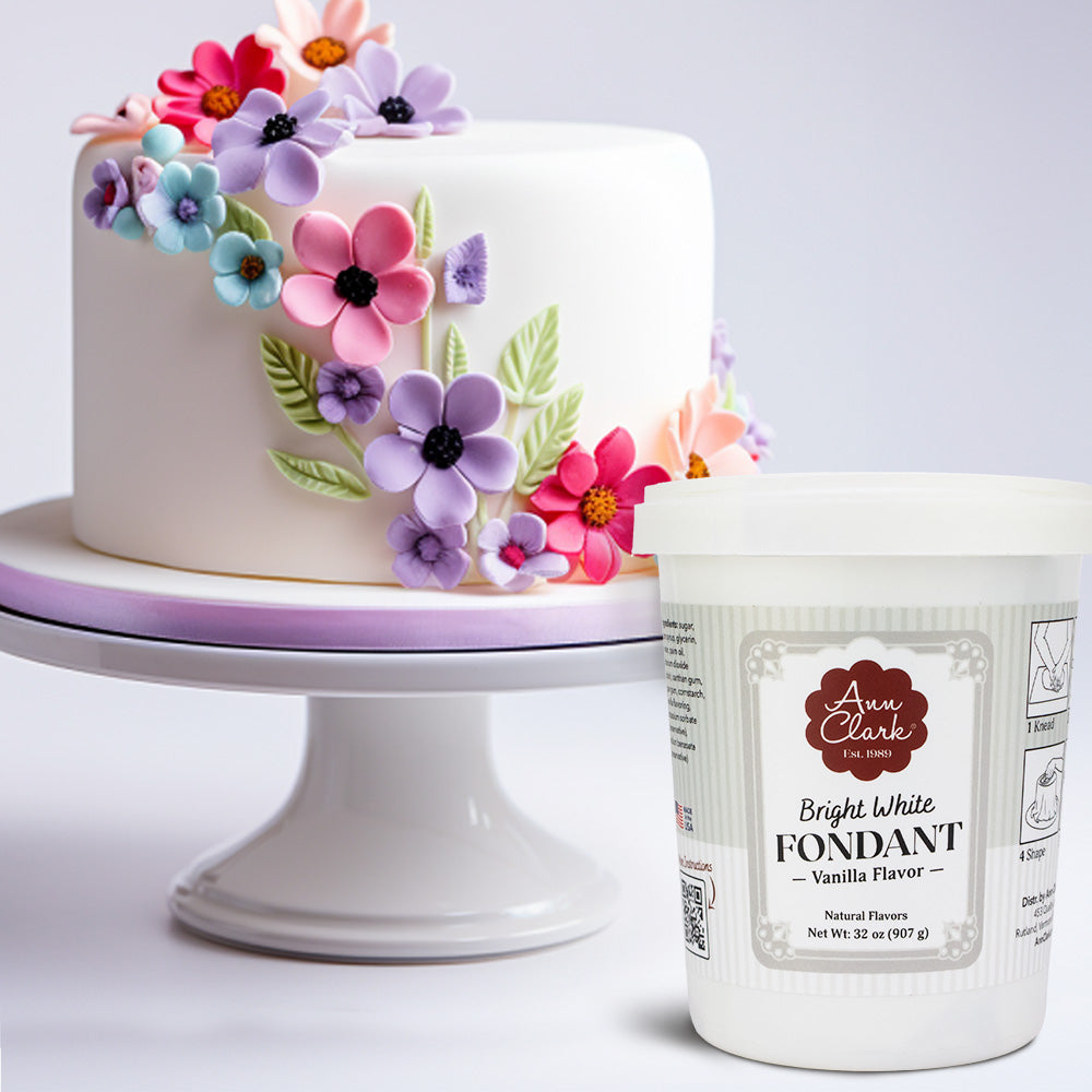 Bright White Fondant, Vanilla Flavor, 32 oz